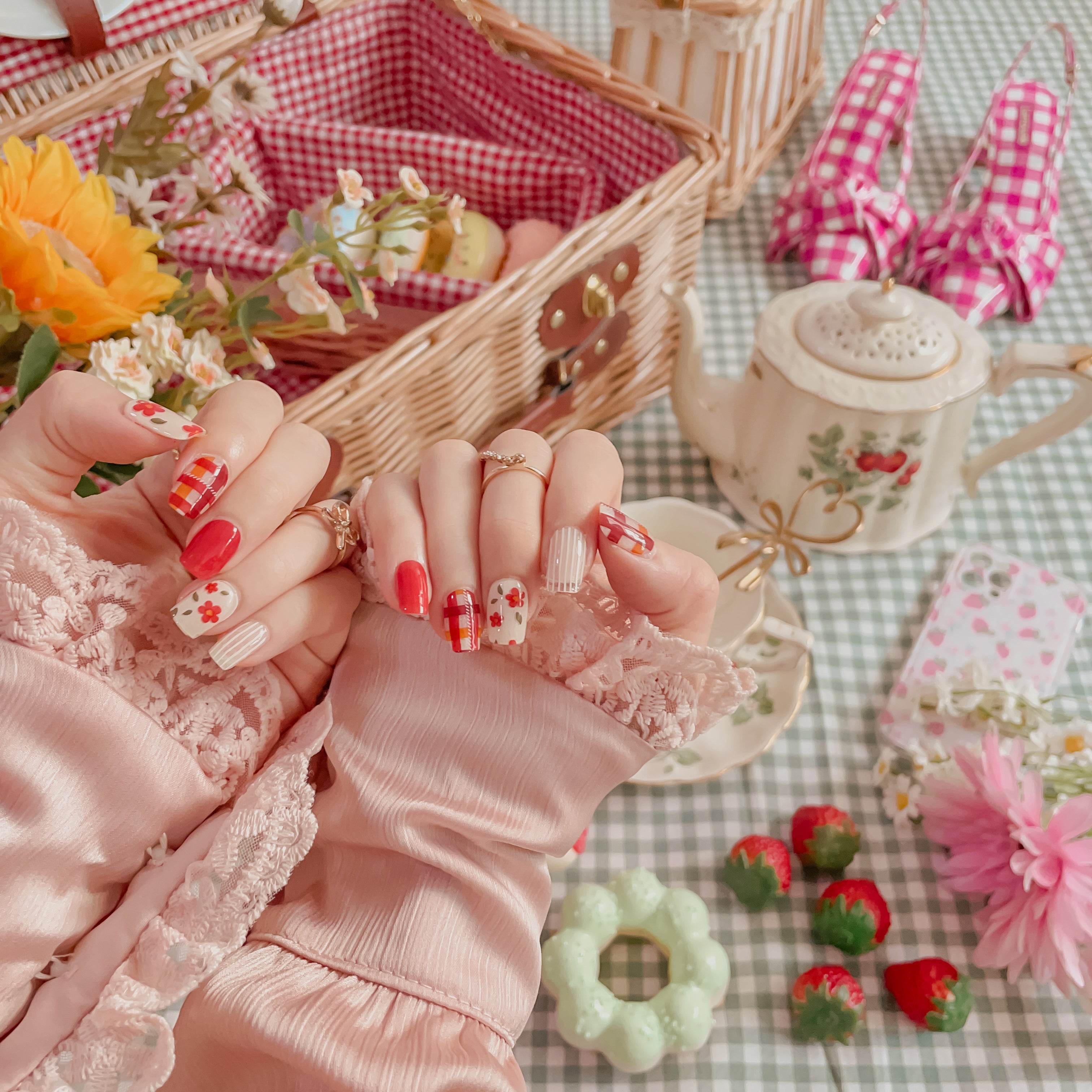 Ohora N Check Camellia ND-333