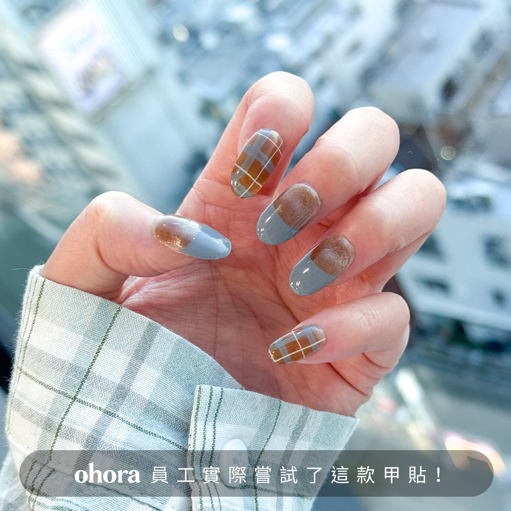 ohora N Marron Check ND-163-J