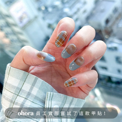 ohora N Marron Check ND-163-J