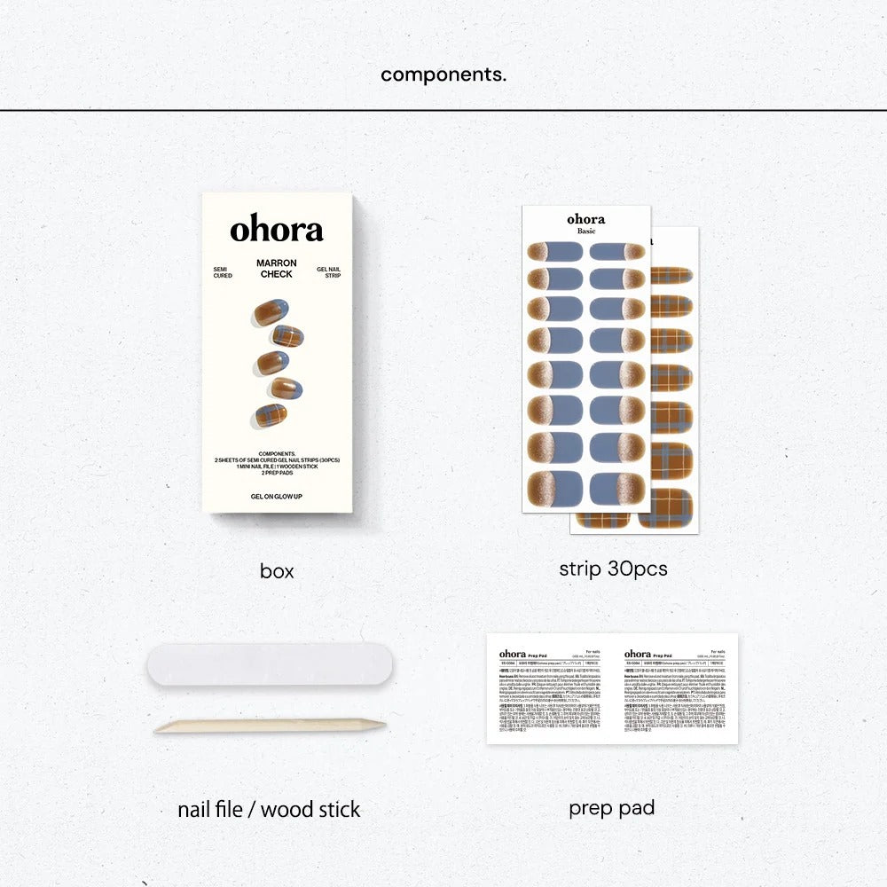 ohora N Marron Check ND-163-J
