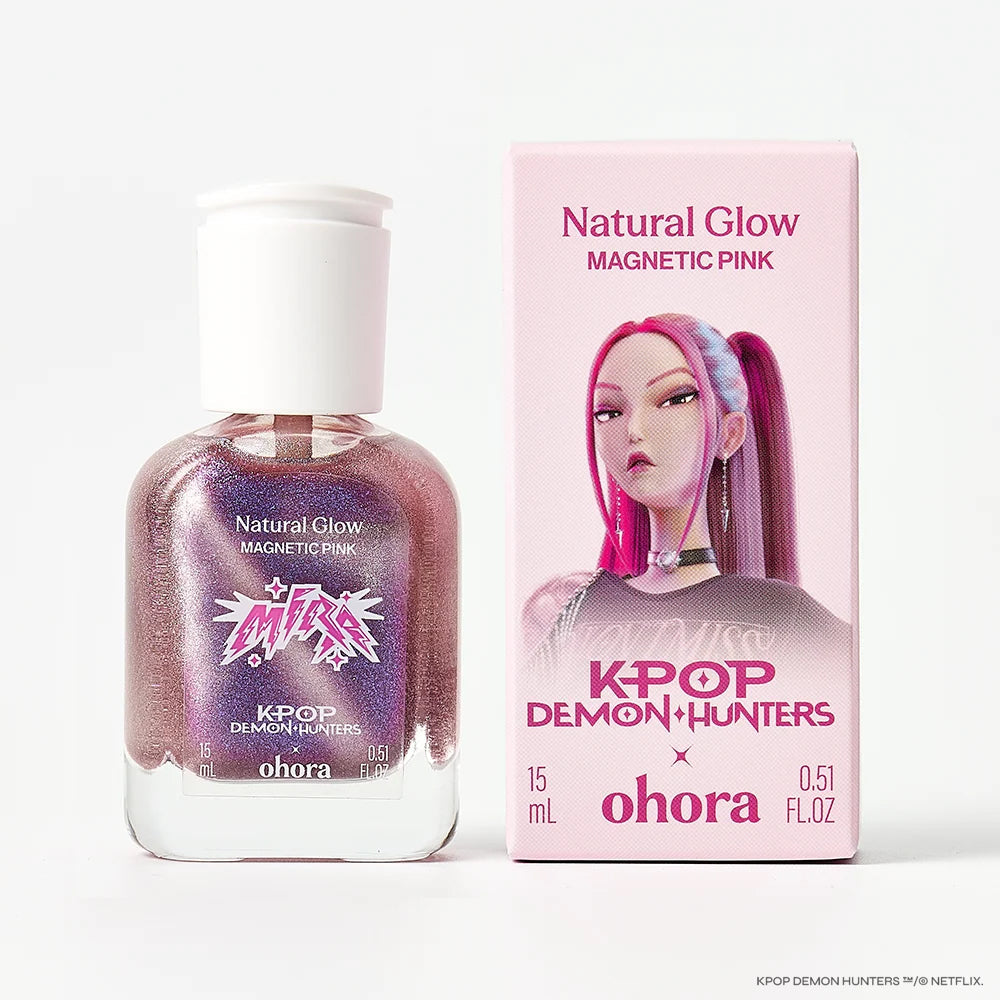 [Magnetic Pink] ohora 自然亮澤護甲油 (貓眼款)